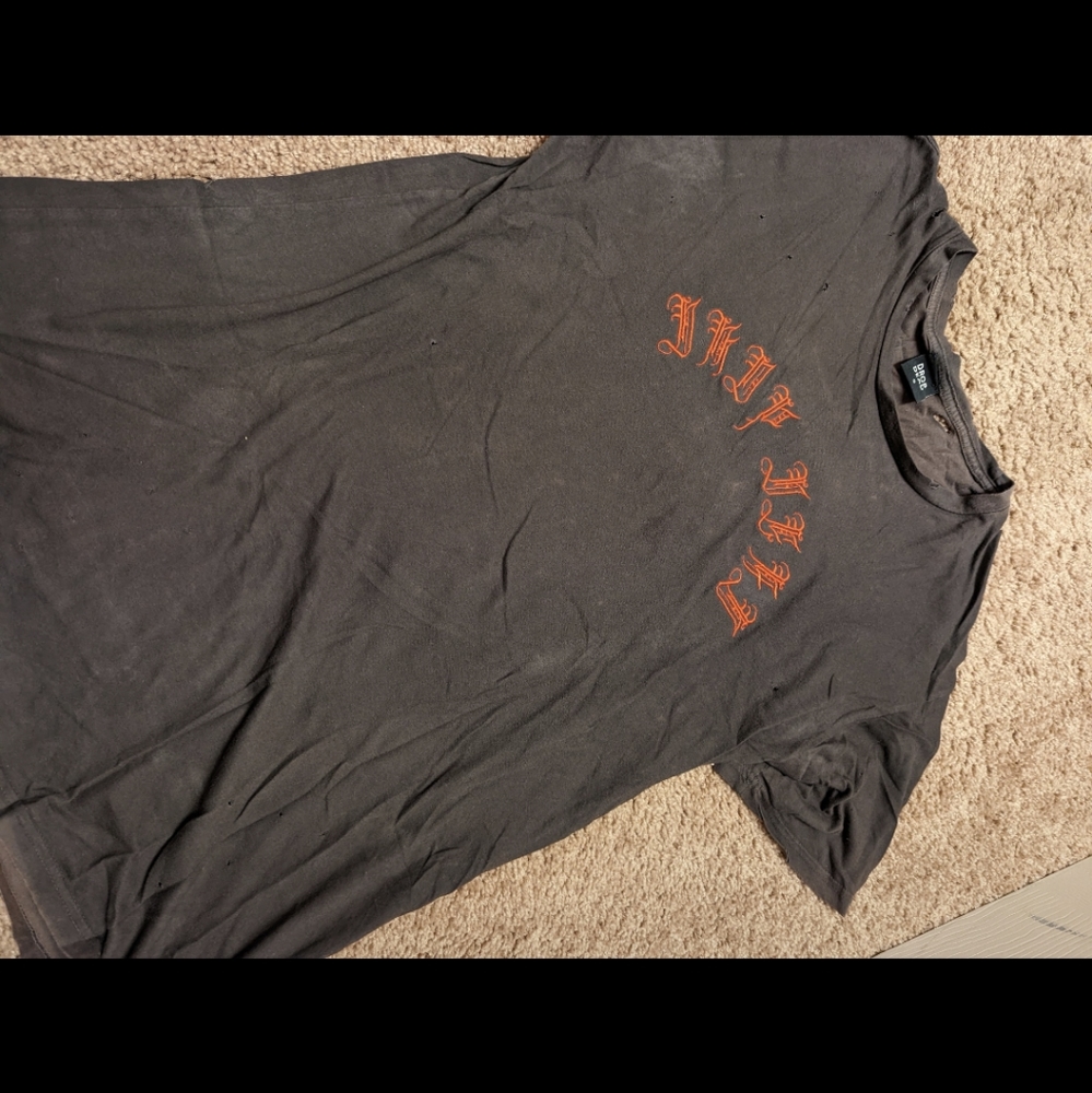 DROPDEAD Red Stitch Distressed Tee Harder to find print, super comfortable